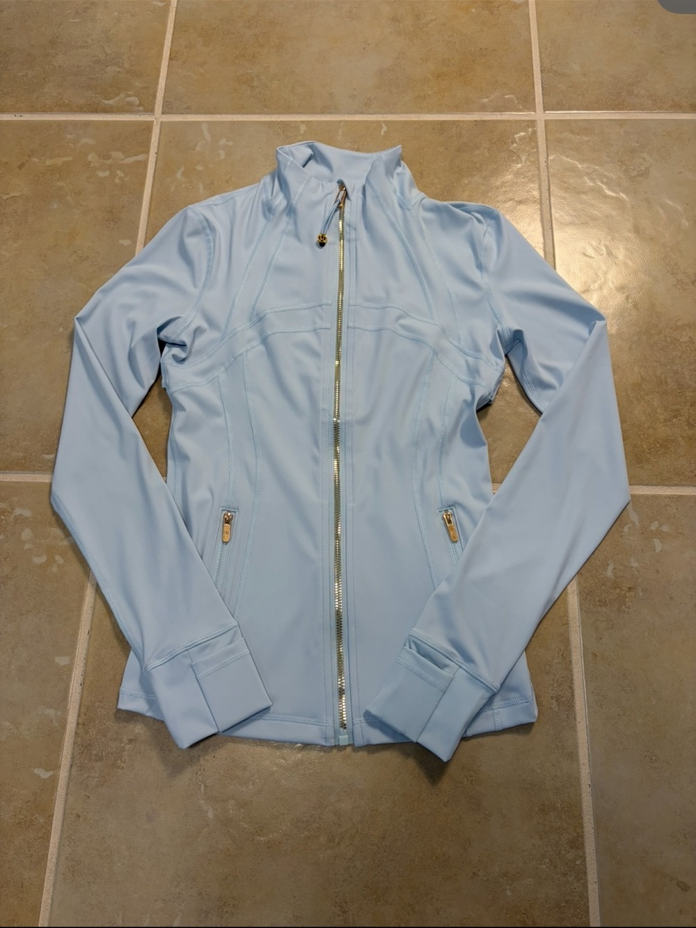 Lululemon Blue Nulu Cropped Define Jacket Womens Size 4